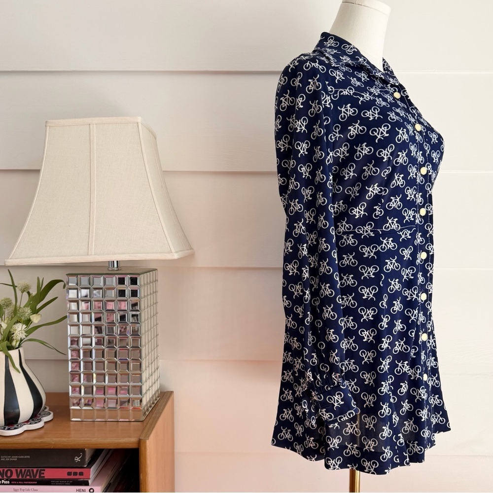 Vintage Bicycle Print Mini Dress by Apropos XS - Picture 4 of 9
